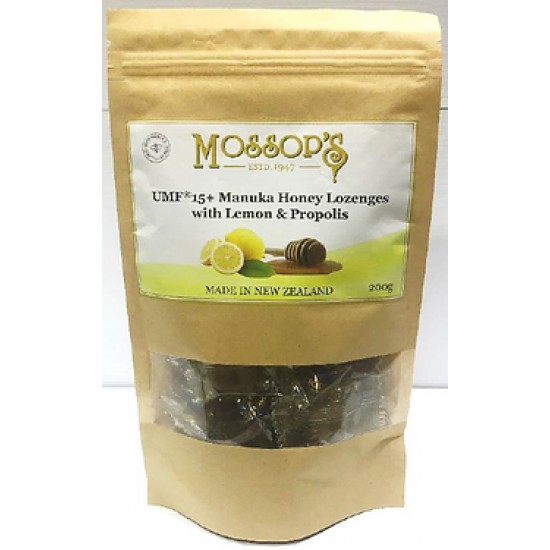 慕氏 UMF15+麥蘆卡蜂蜜潤喉糖-檸檬蜂膠 (200g)